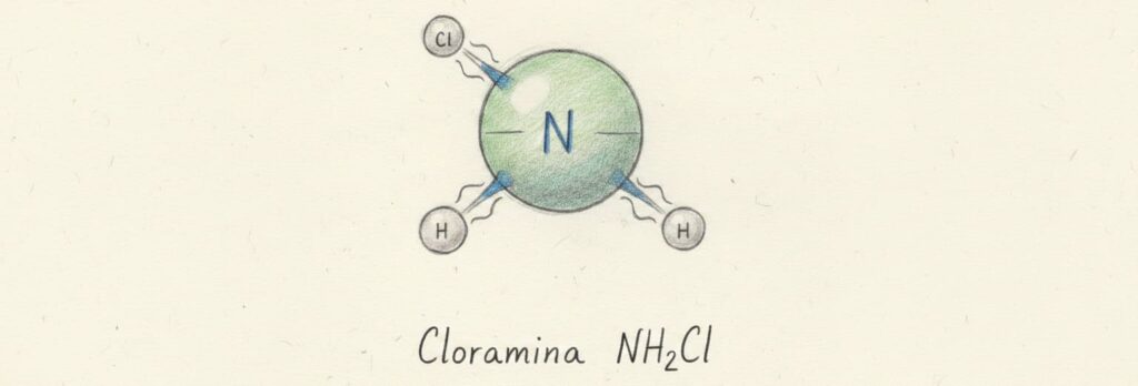 Que es la cloramina Átomos NH2Cl