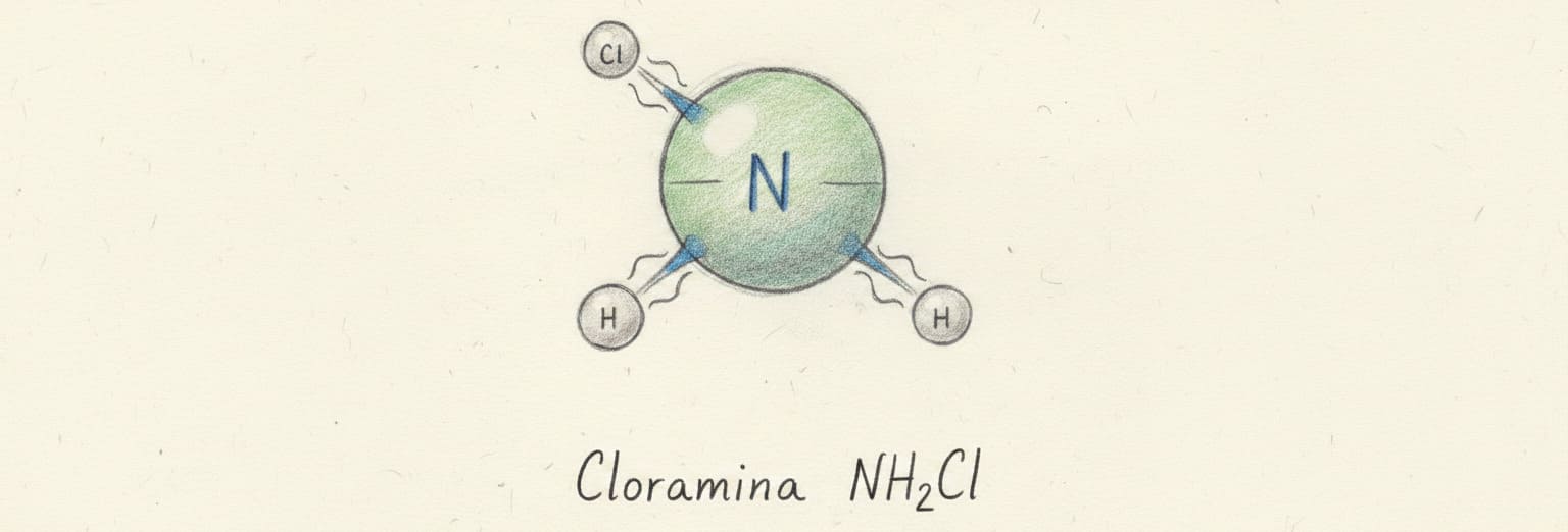 Que es la cloramina Átomos NH2Cl